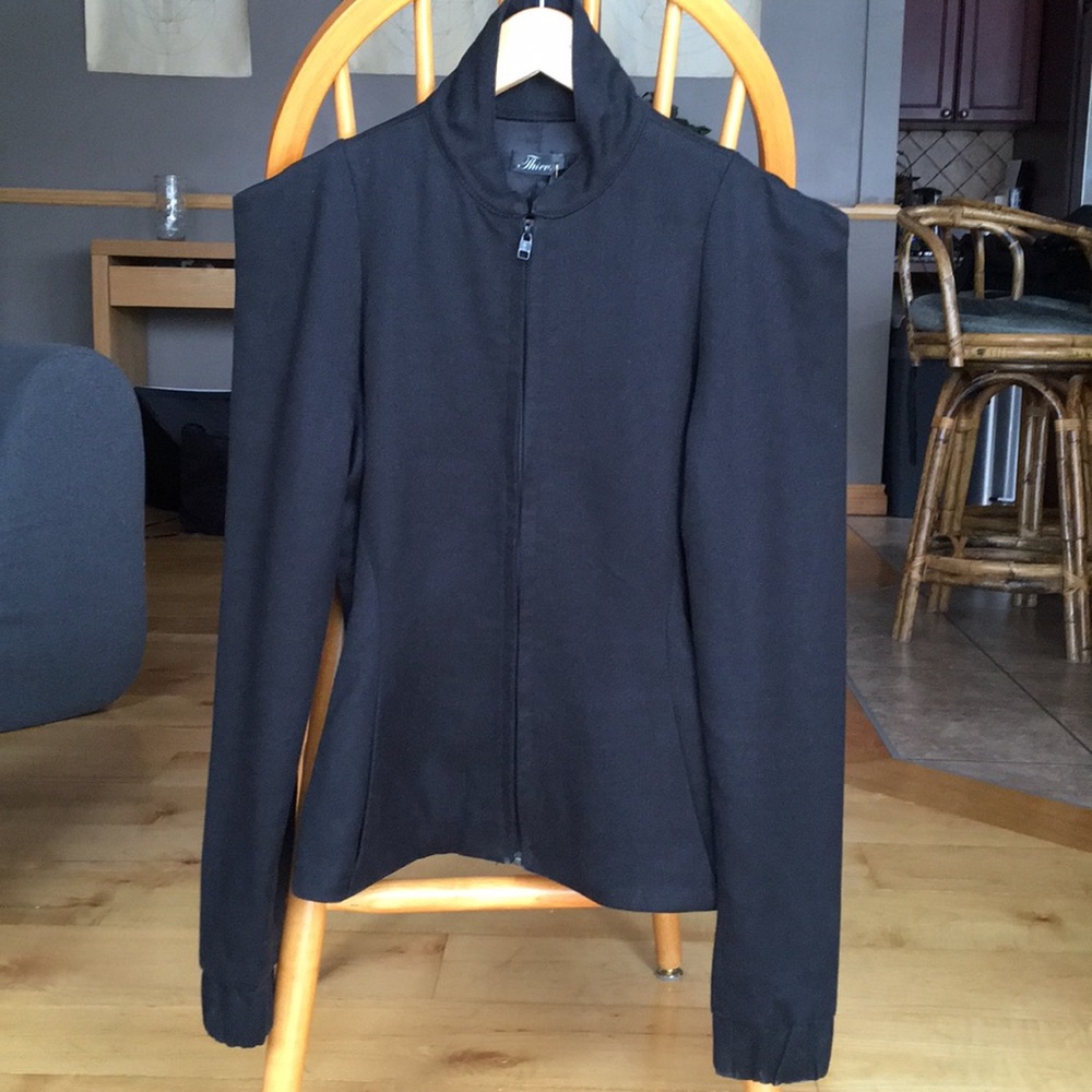 Thieves pointed shoulder organic wool jacket